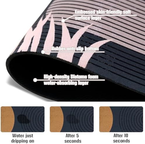 Sink Faucet Absorbing Mat, 2 Pack Drying Mat Around Faucet Sink Splash Guard Behind Faucet Sinkmat For Kitchen Bathroom Island Rv 15 * 5.5 Inch (38 * 14 cm) - Image 5