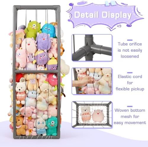 Stuffed Animal Storage Zoo Holder Space Save, PVC Stuffed Animal Organizer - Image 3