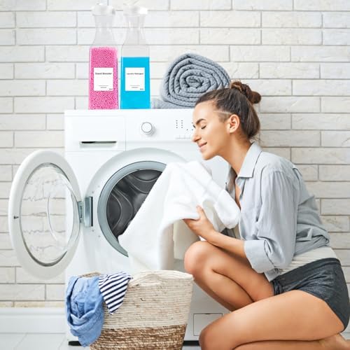 50 OZ Liquid Laundry Detergent Dispenser, Plastic Detergent Container for Organizing, Fabric Softener and Soap Dispenser, Powder Organizer for Laundry Room, 2 Pack - Image 5