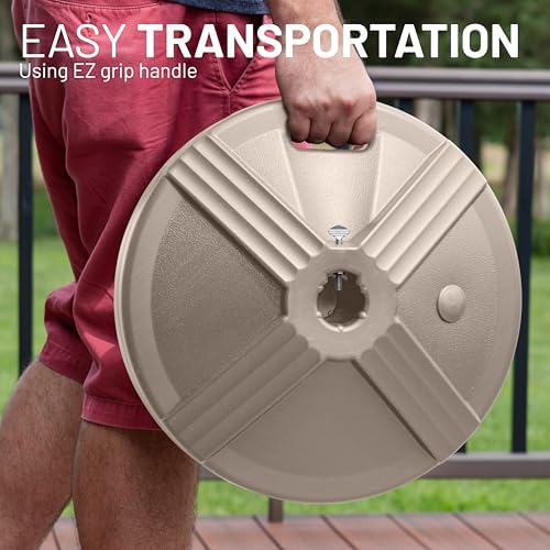 US Weight Durable 50 Pound Fillable Umbrella Base Designed to be Used with a Patio Table - Image 4