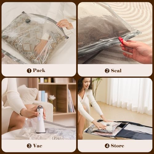 Vacbird Travel Vacuum Bags with Rechargeable Pump, Carry-On Space Saver - Image 6
