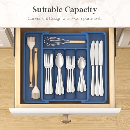 Lifewit Expandable Silverware Drawer Organizer, Kitchen Utensil Tray - Image 3