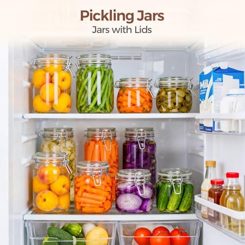 ComSaf Square Glass Pantry Jars with Airtight Lids 27 oz 6 Pack Spice Jar - Image 6