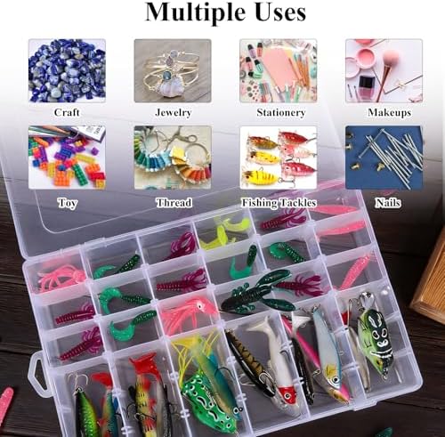 Bead Organizer Storage 8 Pack 36 Grid Jewelry Tackle Craft Box Adjustable - Image 5