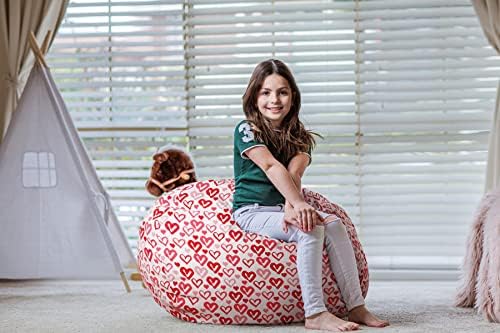 WEKAPO Stuffed Animal Storage Bean Bag Chair Cover for Kids - Image 5