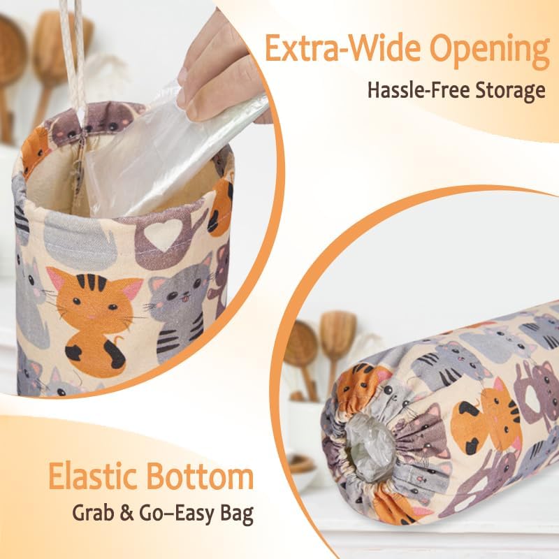 TOGETURE Plastic Bag Holder, Cute Grocery Bag Holder for Plastic Bags - Image 4