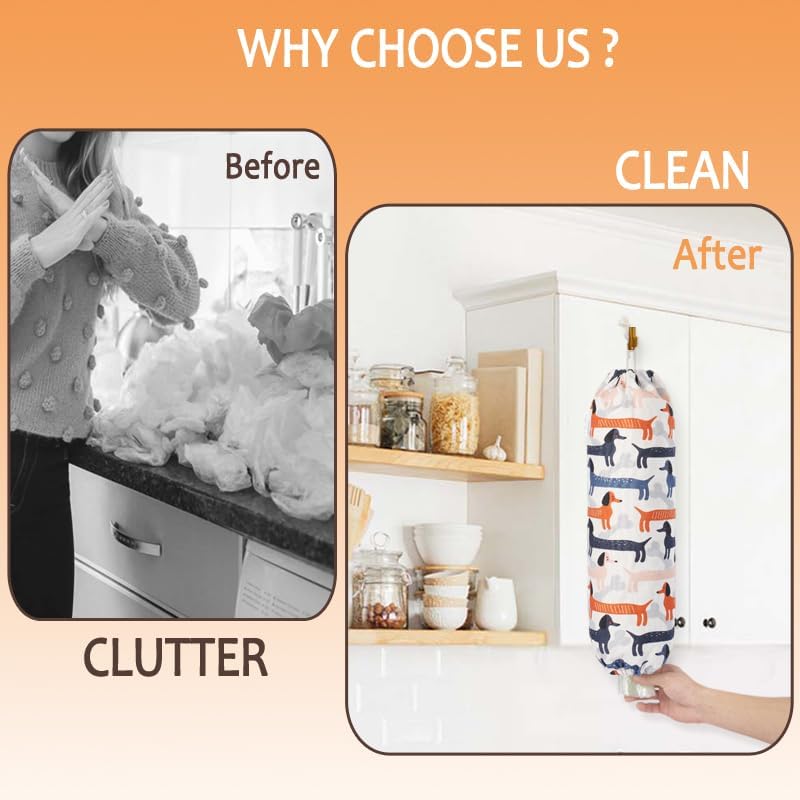 TOGETURE Plastic Bag Holder, Cute Grocery Bag Holder for Plastic Bags - Image 6
