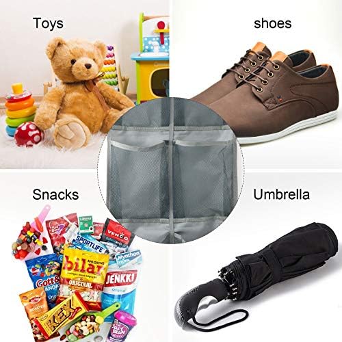 2Pack Canvas Shoe Organizer, Wall or Door Mount, Gray - Image 3