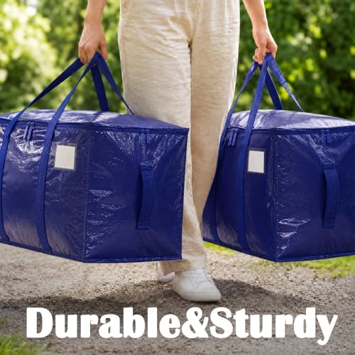 Songrey Extra Large Heavy Duty Moving Bags, 4 Pack, Dark Blue - Image 6