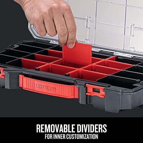 CRAFTSMAN VERSASTACK Storage Organizer, Small Parts Organizer, 20-Compartments, Lid Includes Secure Latch (CMST17828) - Image 3