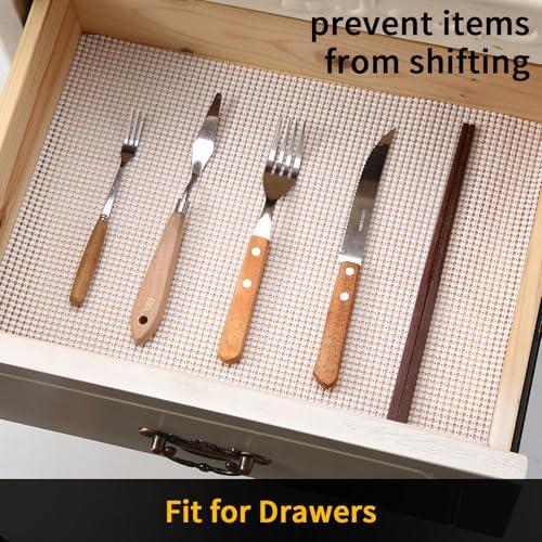iwtmm Drawer Shelf and Cabinet Liners Non-Adhesive Extra Strong Grip - Keep Items in Place for Kitchen, Bathroom, Office & Wardrobe, Heavy Duty Anti-Slip Liners for Cabinets, Cupboards, Drawers - Image 3