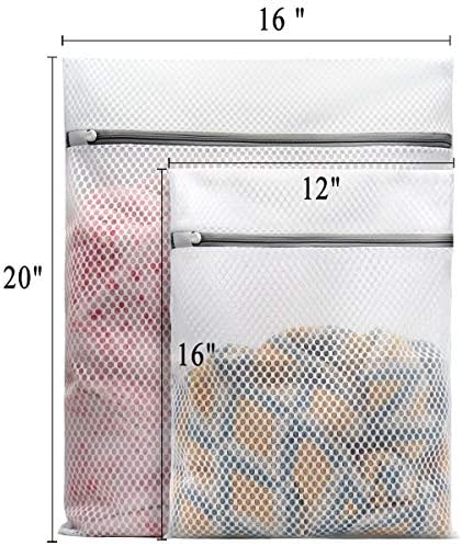 Muchfun 5Pcs Durable Honeycomb Mesh Laundry Bags for Delicates - Image 5