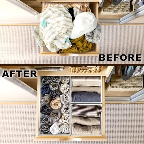 Simple Houseware Underwear Drawer Organizer, Set of 6, Gray - Image 3
