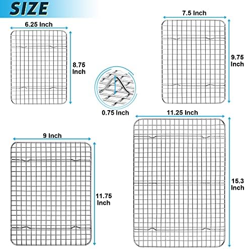 TeamFar Cooling Rack, Stainless Steel Baking Rack for Oven - Image 2