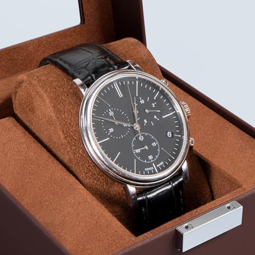 ProCase Watch Box, Single Mens Watch Display Case, 1 Slot, Espresso - Image 4