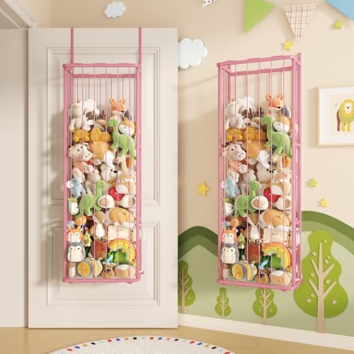 SWTYMIKI Hanging Stuffed Animal Storage - Over Door Toy Organizer, 3-Tier by SwtyMiki-TidyHomeSweetLife
