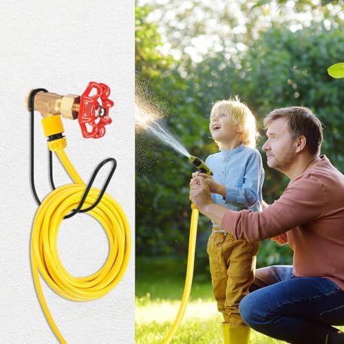 Garden Hose Holder Water Hose Storage Hook Hose Hanger,304Stainless Steel Solid Hose Hook Holds Up to 50Ft Hose Perfect for Garage, Garden, Tool Room(Chrome 1pcs) - Image 2