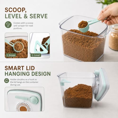 1.8 Qt Brown Sugar Container with Keeper, Scoop and Airtight Lid - Image 4