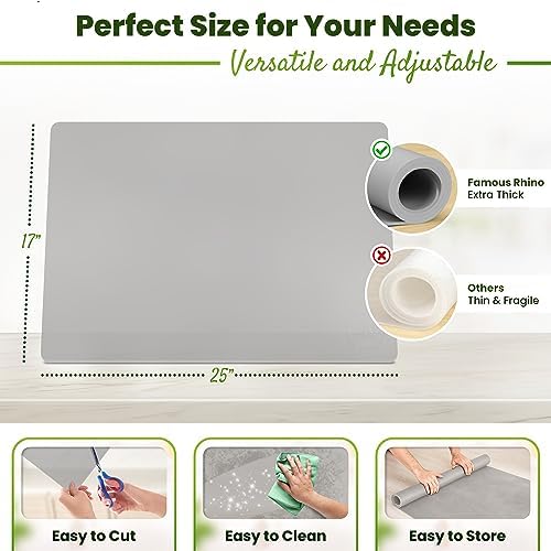 Premium Silicone Mat 25" x 17" Cooking Mat Thick Heat Resistant, Kitchen Counter Mat - Coffee Machine, Glass Top Stove Cover Countertop Protector for Air Fryer, Baking mat (Semi-Translucent) - Image 3