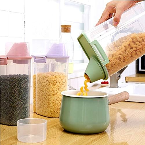 Pet Food Storage Container with Graduated Cup and Seal Buckles Food Dispenser for Dogs Cats (Pink) - Image 4