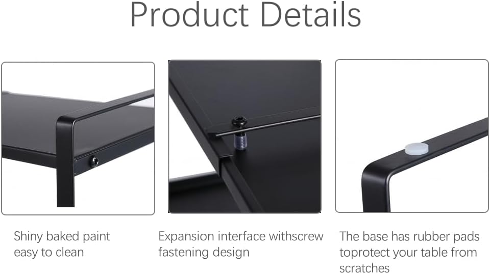 Expandable Cabinet Shelf Organizer Riser for Kitchen Pantry Cupboard Under Sink Countertop (black, 8.2’’D * 12.2-21.6’’W * 10.4’’H) - Image 6