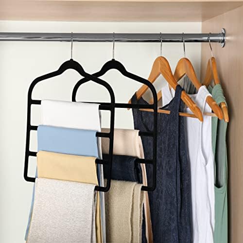 Velvet Pant Clothes Hanger Space Saving Non Slip Hanger Jean Slack Hangers - Image 6
