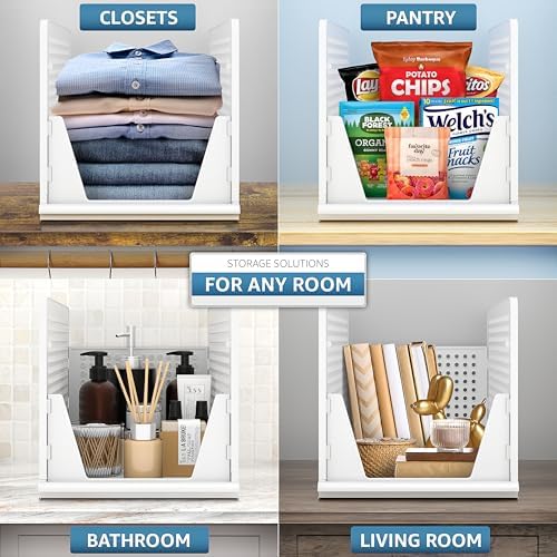 Sorbus Stackable Closet Organizer, Open-Front Shelf Bins (3 XL) - Image 4