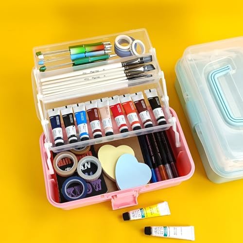 10Inch Tackle Box Organizer and Storage,Three-Layer Sewing Box With 2 Trays - Image 6
