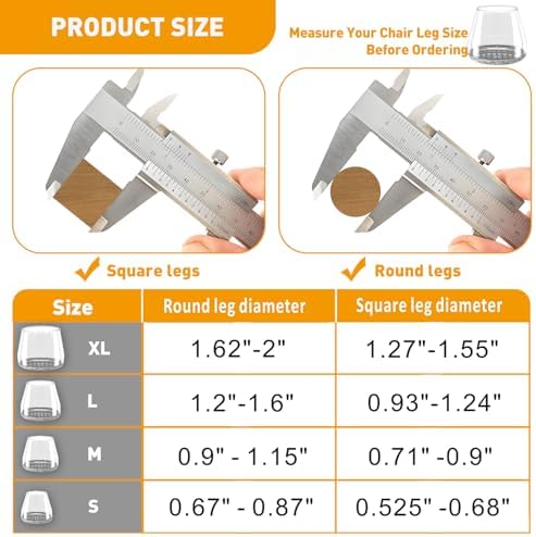 16 Pcs Silicone Furniture Pads for Hardwood Floors.(Fit: 1.2-1.6",Clear). - Image 3