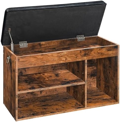 HOOBRO Shoe Storage Bench with Cushion, 32.3" Entryway Bench by HOOBRO