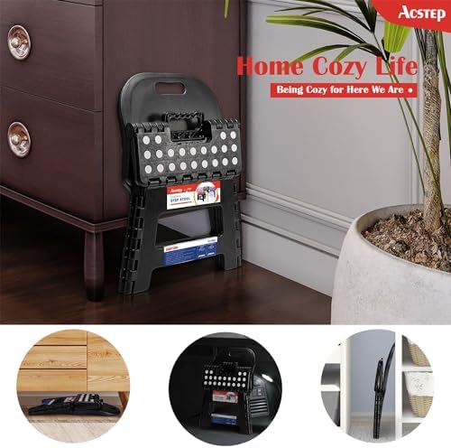 ACSTEP Folding Kids Step Stool with Back Support for Kids,9" Plastic Kids Chair for Outdoor or Indoor Kitchen Step Stools and Bathroom Stool for Toddlers Boys Girls - Image 3