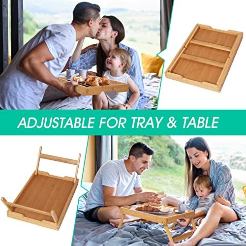 Artmeer FSC 100% Bamboo Bed Trays, Medium, 2-Pack, Natural - Image 5