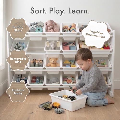 Humble Crew Kids Toy Organizer with 20 Bins, 4 Tier Storage for Playroom - Image 5