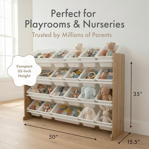 Humble Crew Kids Toy Organizer with 20 Bins, 4 Tier Storage for Playroom - Image 6