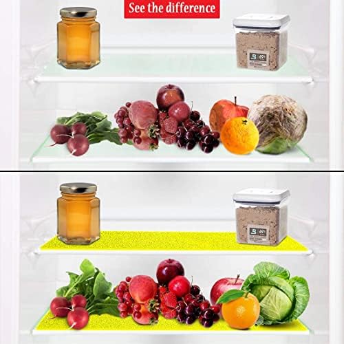 Dualplex® Fruit & Veggie Life Extender Liner for Fridge Refrigerator Drawers, 12x15 Inches (4 Pack) – Extends the Life of Your Produce & Prevents Spoilage (Yellow) - Image 4