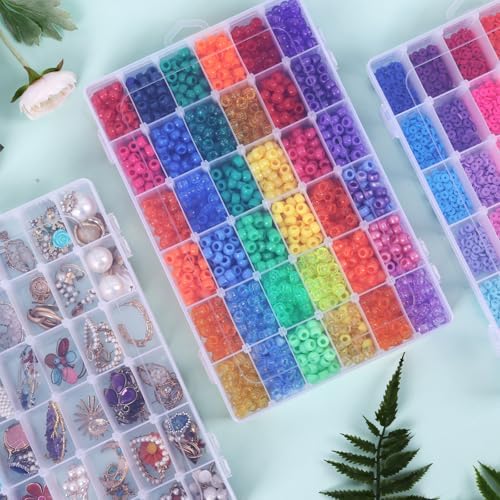 Bead Organizer Storage 8 Pack 36 Grid Jewelry Tackle Craft Box Adjustable - Image 7
