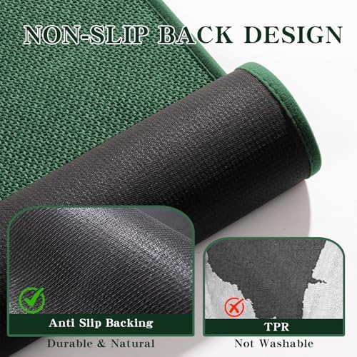 chakme Bathroom Rugs Mat 47x17, Ultra Thin Non Slip Bath Mats Runner Quick Dry Absorbent Bath Mat for Bathroom Floor, (Green, 47"x17") - Image 5