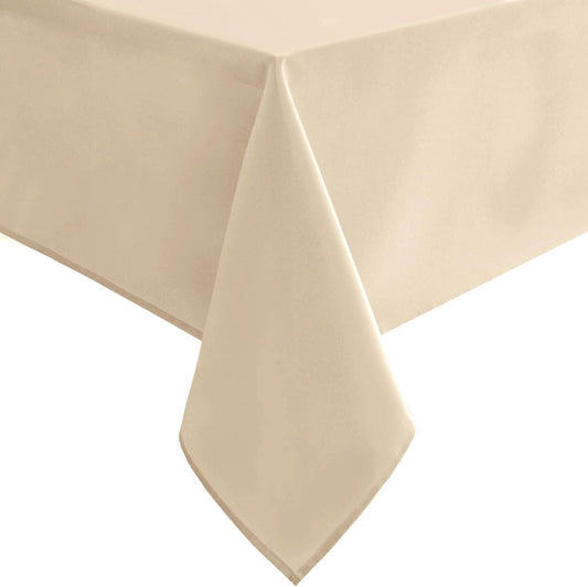 Hiasan Beige Tablecloth for Rectangle Tables - Waterproof and Spillproof Washable Fabric Table Cloth for Dining Room Kitchen Party, 60 x 102 Inch
