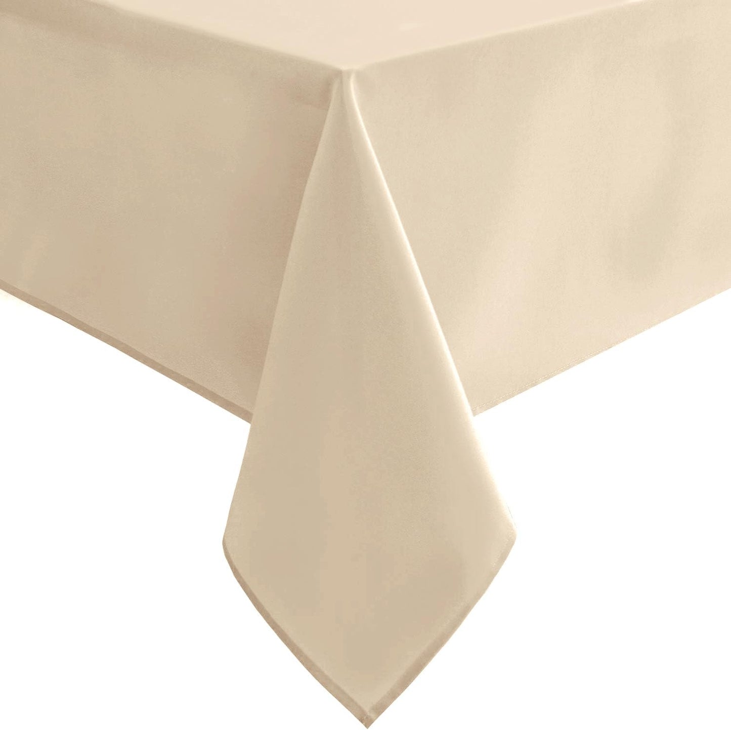 Hiasan Tablecloth for Rectangle Tables - 70 x 140 inch - Waterproof, Spillproof & Wrinkle Resistant Washable Polyester Table Cloth for Dining/Party/Outdoor Picnic, Beige