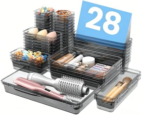 A-LuGei 【Military Grade】 Drawer Organizer for Vanity Bathroom Makeup Desk by A-LUGEI