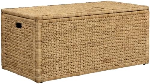 eHemco Water Hyacinth Bedding Storage Trunk, Natural, 42x20x18.5 - Image 3