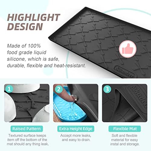 SIKADEER Waterproof Under Sink Mat 22" x 22" Silicone Mat Cabinet Protector - Image 5