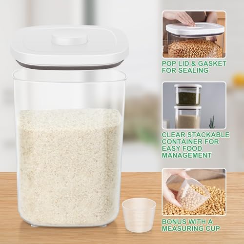 Large Rice Storage Container 15 - 20 Lbs, Airtight Dry Food Flour Container - Image 2