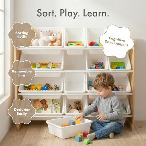 Humble Crew Kids Toy Organizer with 16 Bins, 4 Tier Storage for Playroom - Image 5