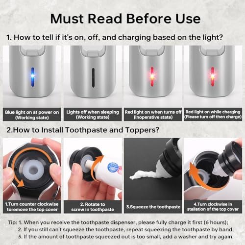 Automatic Toothpaste Dispenser Wall Mounted - Hands-Free Toothpaste Squeezer with 3 Speed Settings, 2 Toothbrush Holders & Strong Adhesive - Smart Bathroom Organizer for Kids and Adults - Image 2