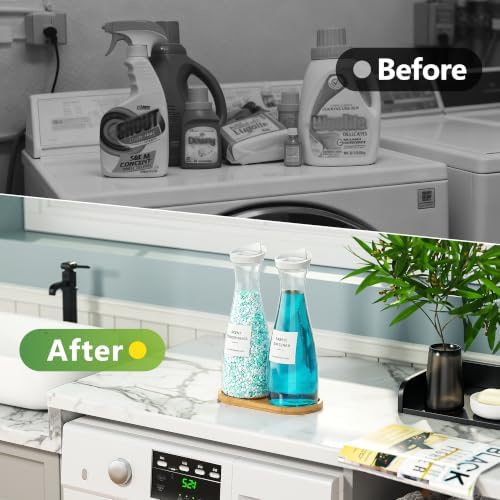 2 Pack White Laundry Detergent Dispenser Container, 54OZ Laundry Soap Dispenser - Image 4
