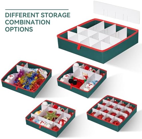 Christmas Ornament Storage Box,2-in-1 Christmas ornament organizer - Image 3