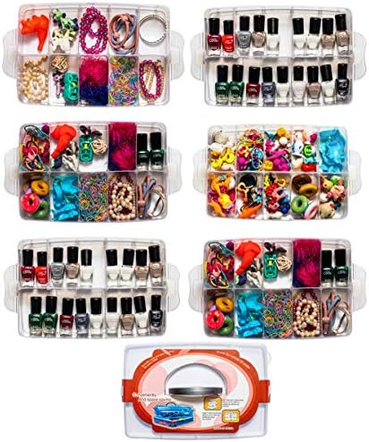 Sooyee 6 Tier Stackable Craft Organizers and Storage Box, Clear - Image 2