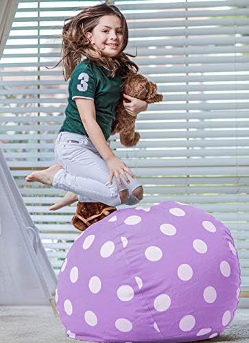 WEKAPO Stuffed Animal Storage Bean Bag Chair Cover for Kids - Image 5