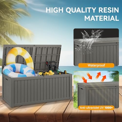 Outdoor Storage Box Waterproof, 180 Gallon Deck Box for Patio Storage - Image 3